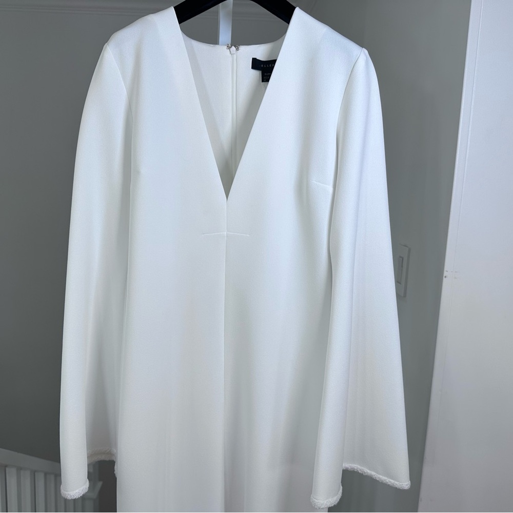 Ellery White Crepe Resort Midi Wide Bell Sleeve Dress NWT M/L $1495 Retail - Picture 13 of 15